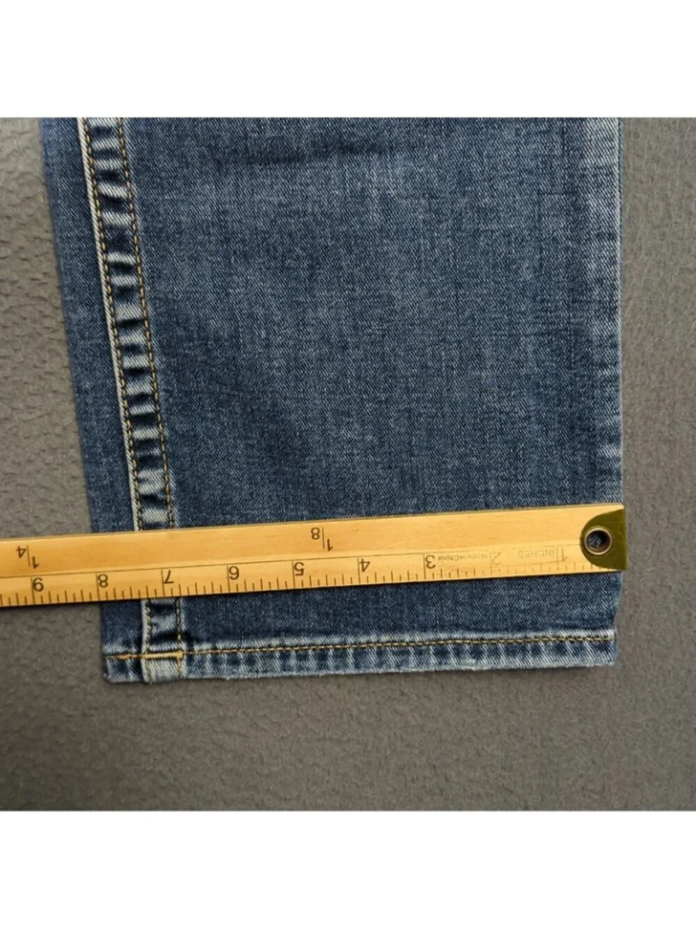 True Religion Jeans Men's 34x31 Blue Ricky Flap Pocket Relaxed Straight
